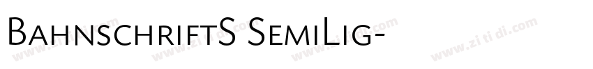 BahnschriftS SemiLig字体转换